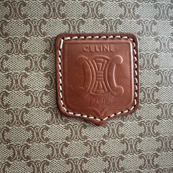 Celine Macadam Chestnut Brown and Tan coated canvas Boston Bag GUC - Picture 5 of 14